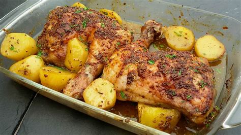 Pollo asado con miel y mostaza