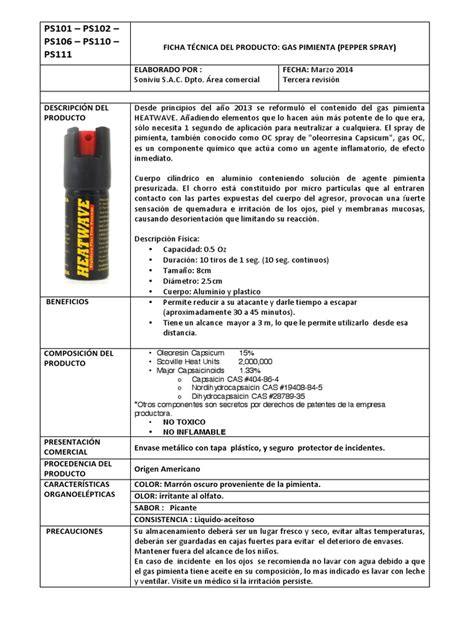Composición química del gas pimienta