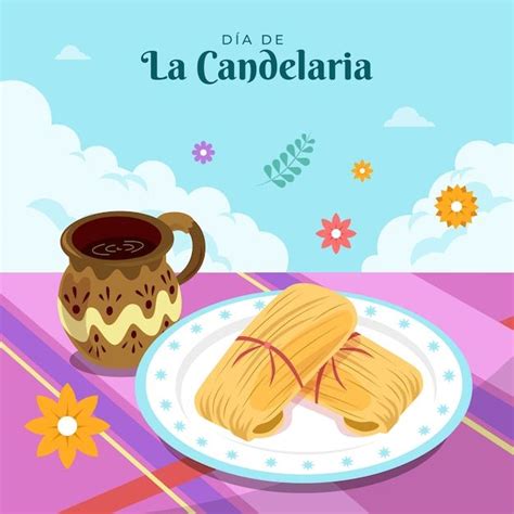 Ilustración de la Candelaria con crepes