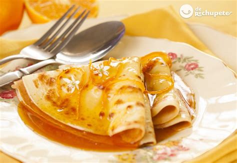 Plato de Crepes Suzette flameadas