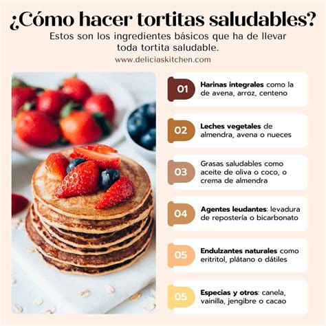 Tabla comparativa de ingredientes saludables para tortitas