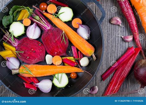Verduras cortadas para asar