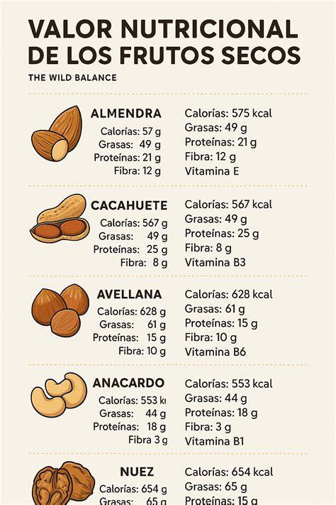 Pirámide nutricional de los frutos secos