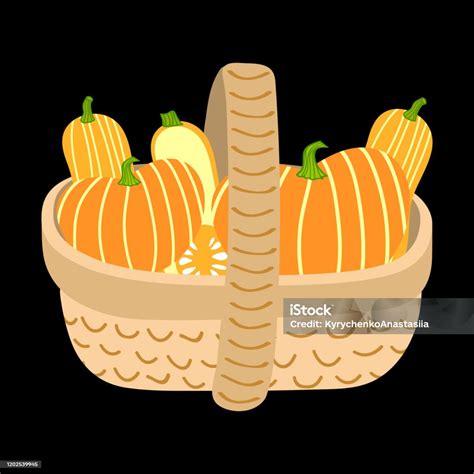 Calabazas frescas y variadas en una cesta