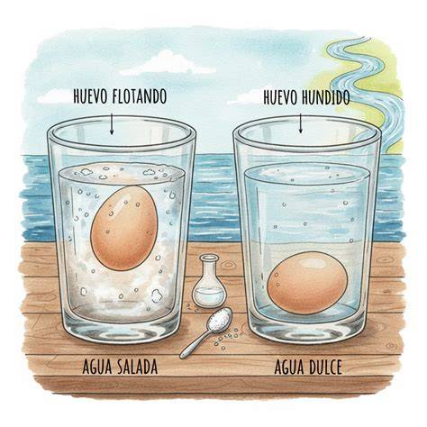 Pasos para realizar el experimento del huevo flotante