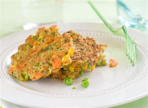 Verduras cocidas para tortitas de bebé