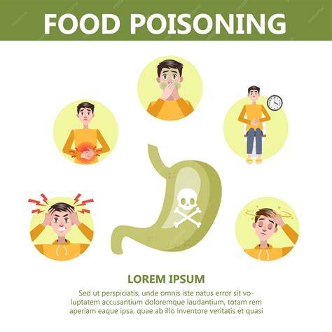 Infografía sobre los síntomas de intoxicación alimentaria