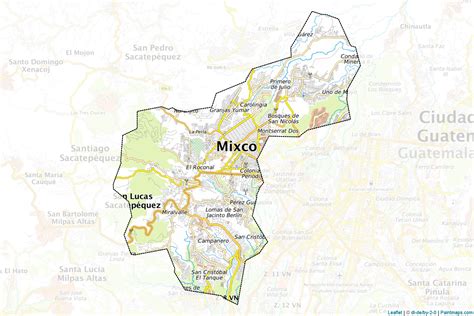 Mapa de Mixco, Guatemala