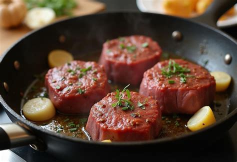 Carrilleras de ternera dorándose en una sartén