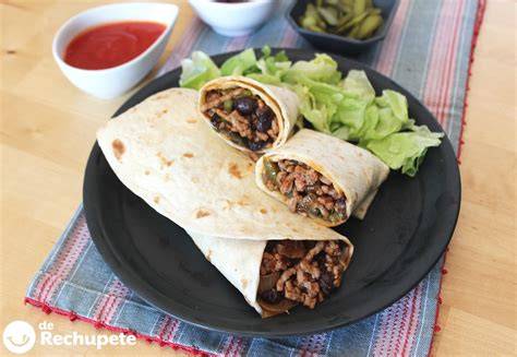 Burrito de carne mechada con barbacoa