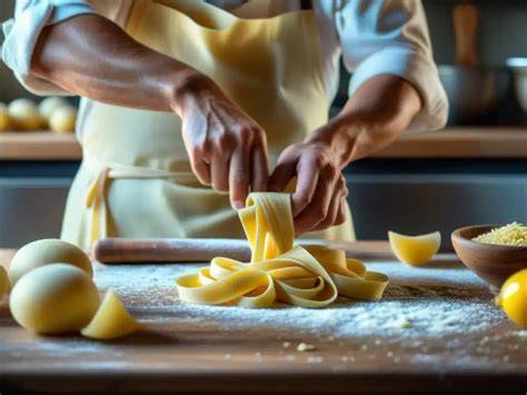 Proceso de amasado de la masa de pasta fresca
