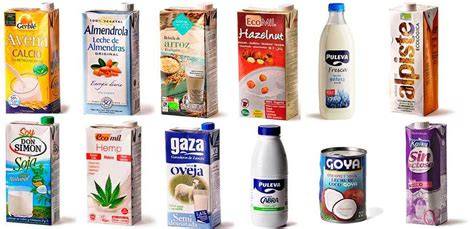 Variedad de bebidas vegetales alternativas a la leche