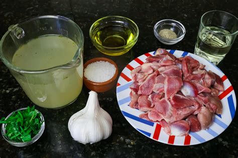 Ingredientes para pollo al ajillo