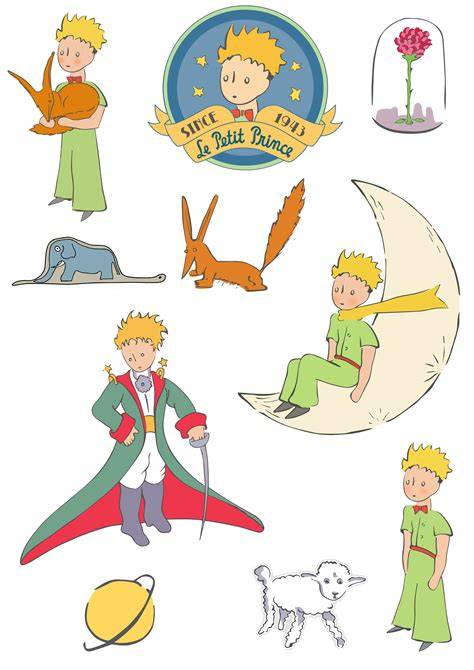 Ilustración de los personajes de El Principito