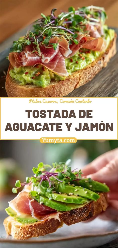 Ingredientes frescos para tostada de aguacate y jamón