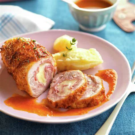 Muslos de pollo rellenos de bacon y queso