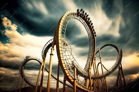 Una montaña rusa en un parque de atracciones