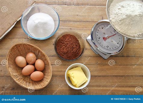 Ingredientes para bolo de chocolate