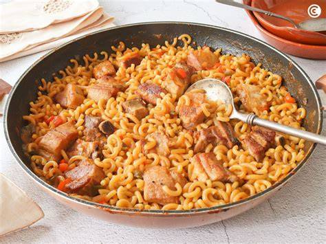 Ingredientes para fideos a la cazuela