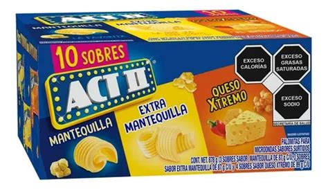Variedad de sabores de palomitas Act II