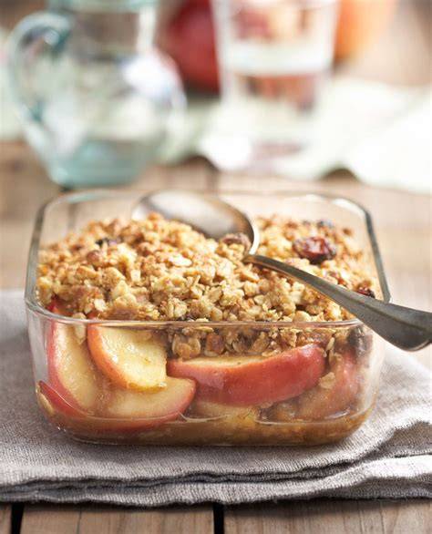 Ingredientes saludables para un crumble de manzana