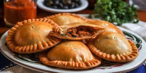 Imagen de empanadas recién horneadas y doradas
