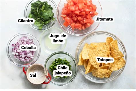 Ingredientes frescos para pico de gallo