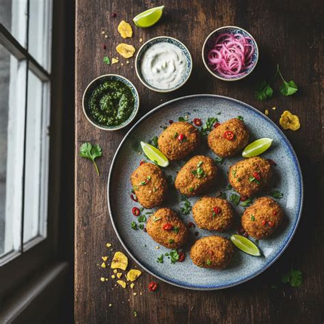 Croquetas vegetarianas recién hechas