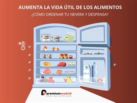 Infografía sobre vida útil de alimentos en la nevera