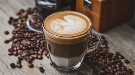 Latte art en un café con leche