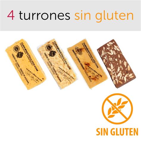 Variedad de turrones sin gluten