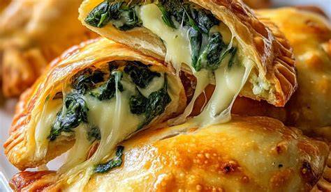 Empanadas de espinaca recién hechas