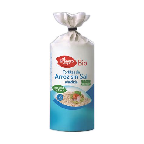 Niveles de sal en tortitas de arroz y jamón