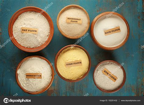 Composición de diferentes tipos de harina