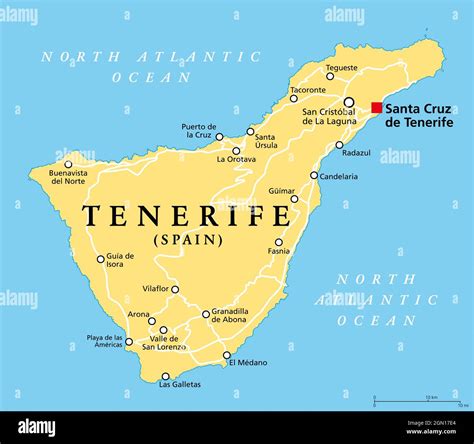 Mapa de Tenerife mostrando la ubicación de Las Galletas y el Aeropuerto Sur