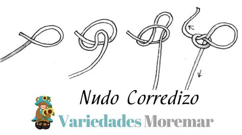 Diagrama paso a paso de cómo atar un nudo Knotless