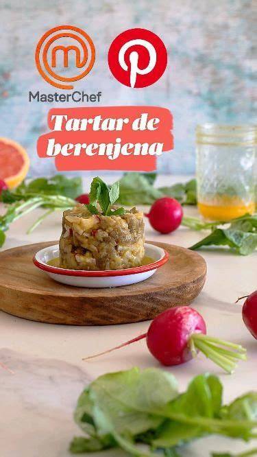 Tartar de berenjena con diferentes ingredientes