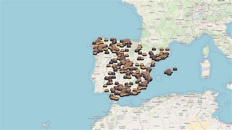 Mapa de la gira PolvoraOnTour por España