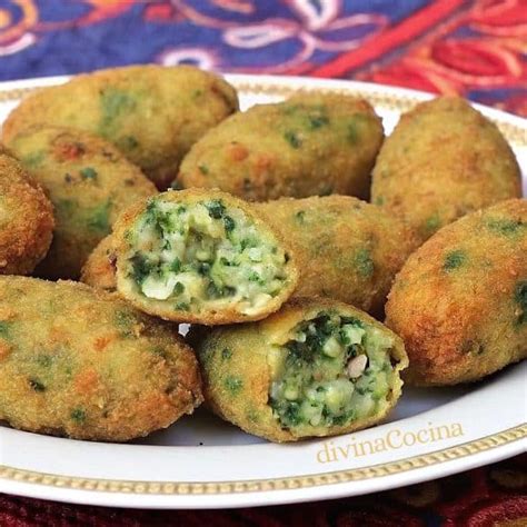 Variaciones de croquetas de espinacas con diferentes ingredientes