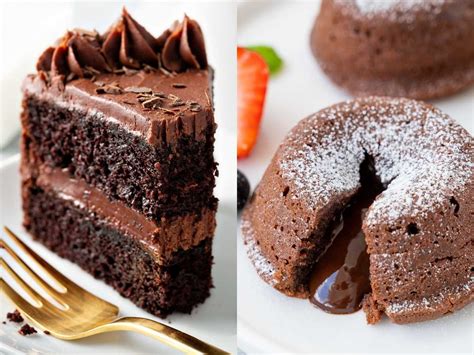 Variedad de postres de leche con chocolate
