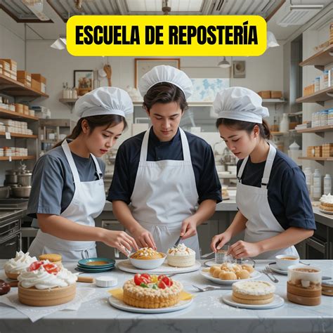 Estudiante de repostería en acción