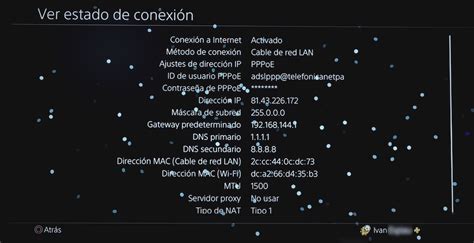 Estado de la conexión de PS4 con NAT 1