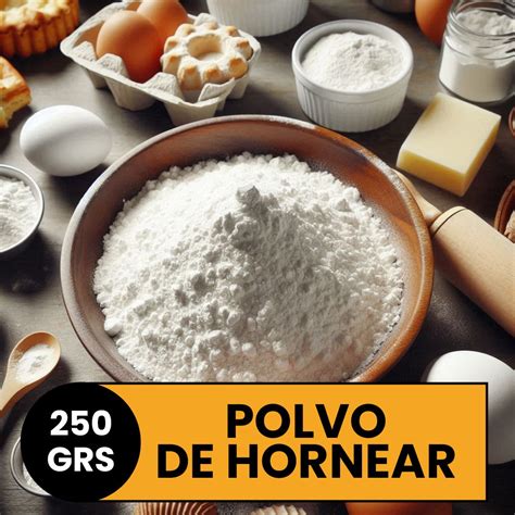 Polvo de hornear en una cuchara sobre harina