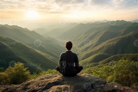 Persona relajada meditando