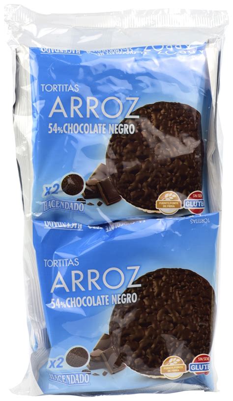 Tortitas de arroz con chocolate negro de El Granero en su empaque