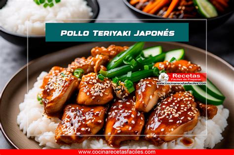 Plato de pollo teriyaki servido con arroz blanco y verduras