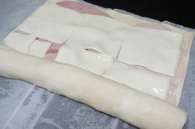 Rollitos de hojaldre antes de hornear