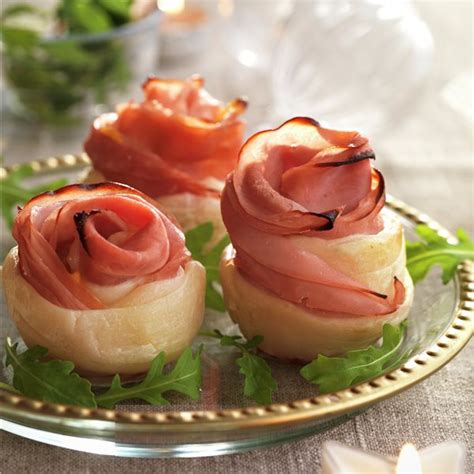 Rosa de patata al horno con jamón y queso