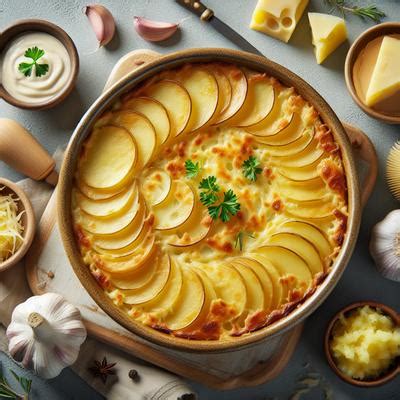 Gratinado de patatas vegano