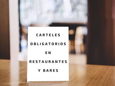 Ejemplos de carteles obligatorios en establecimientos de hostelería